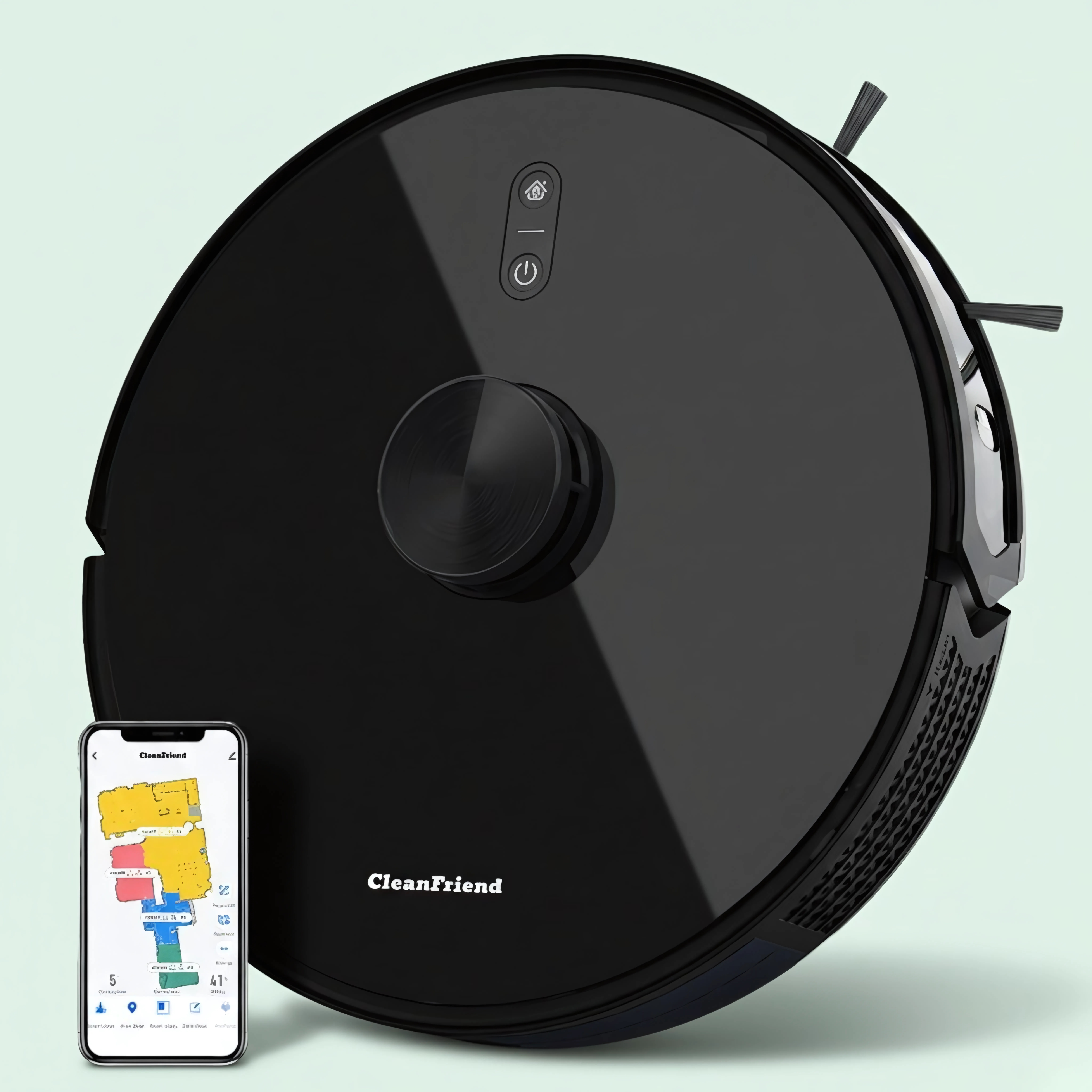CleanFriend 360 Ultra robotstøvsuger 2-i-1 med gulvvask og LiDAR navigation