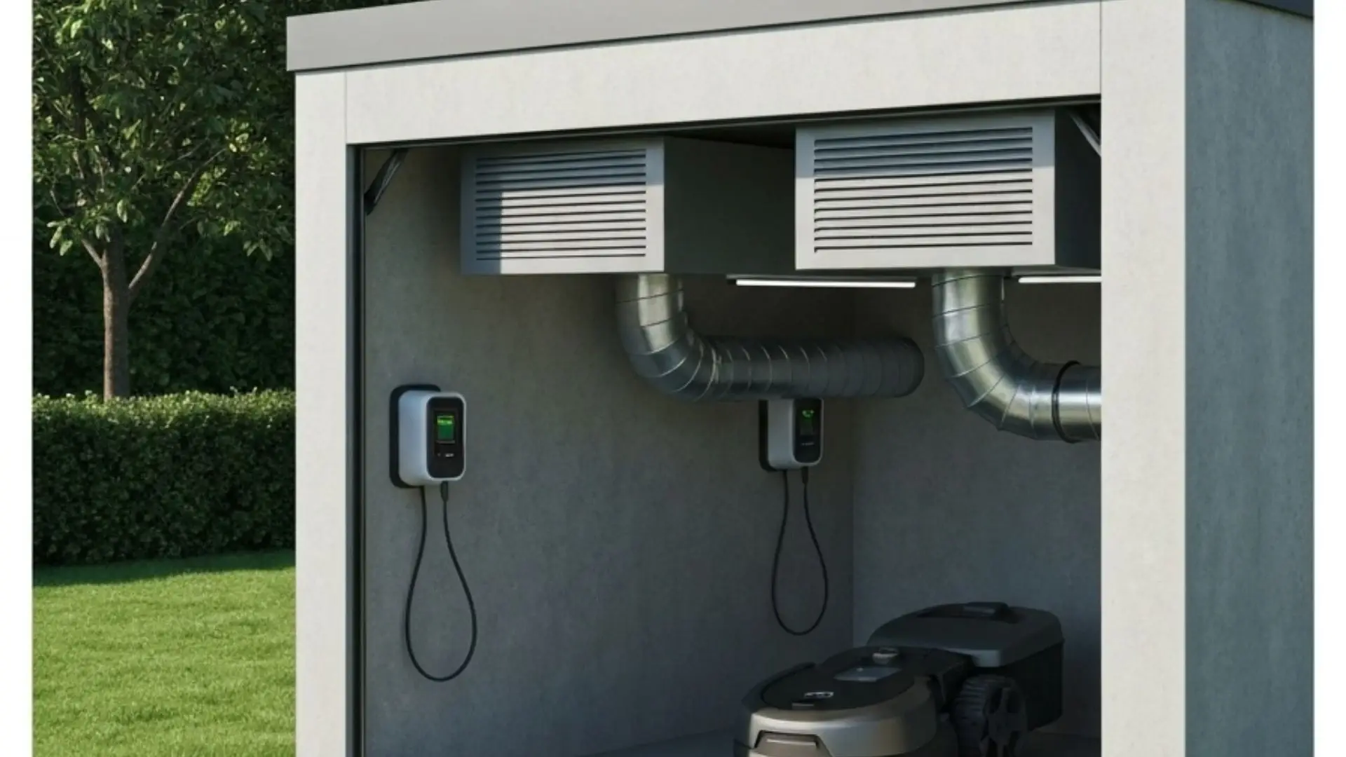 Garage til robotplæneklipper 2026 – køb eller byg selv